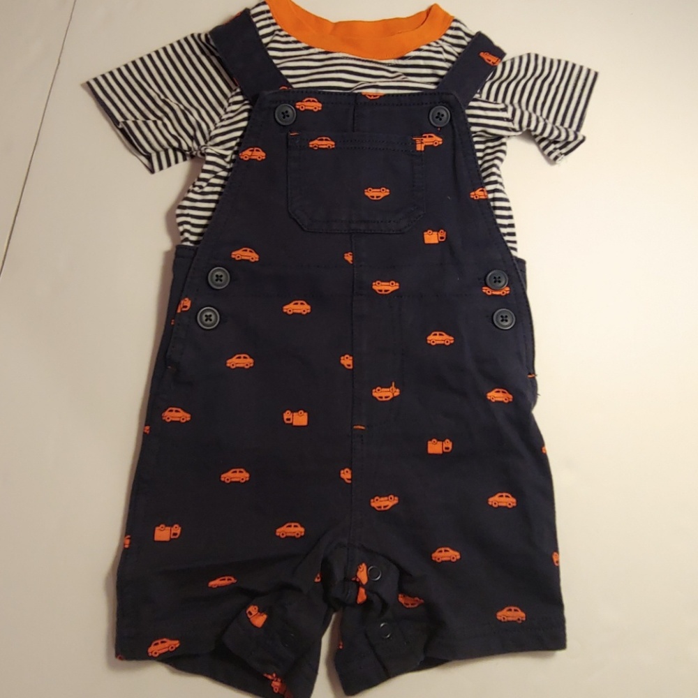💥3 for $15💥Carter's overalls shirt set 18 mo.
